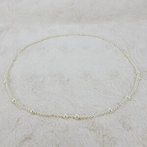 1950s Vintage Necklace: Single String of Large and Small Alternating Pearl Beads